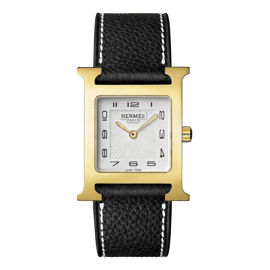 HERMES HEUR BLACK LEATHER