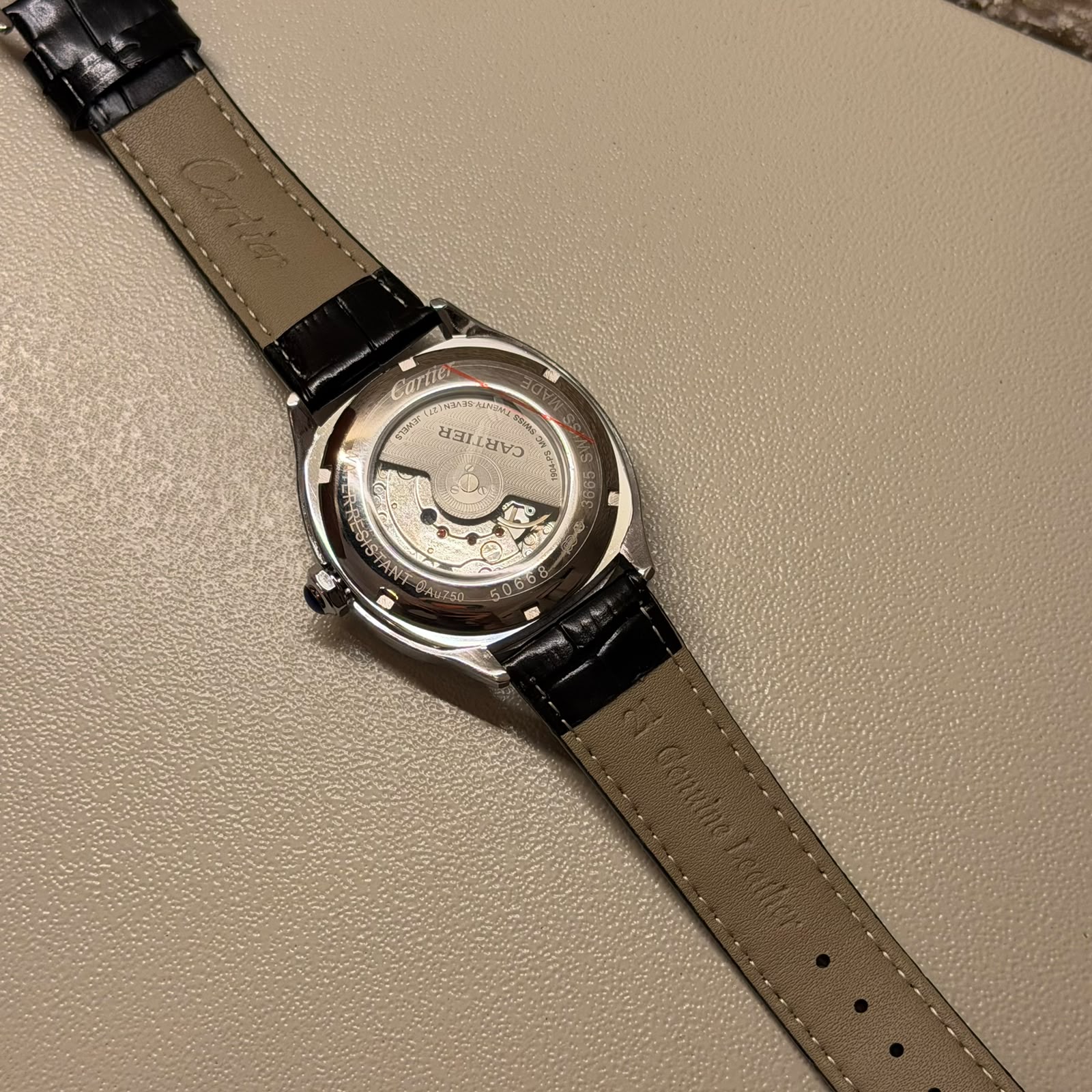 CARTIER DRIVE BLACK LEATHER