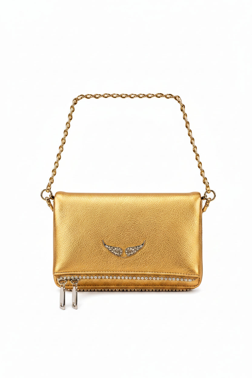 ZADIG VOLTAIRE BANDOLERA ICONIC GOLD