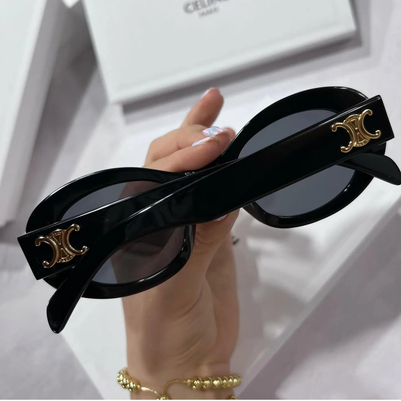 CELINE TRIOMPHE ACETATO BLACK